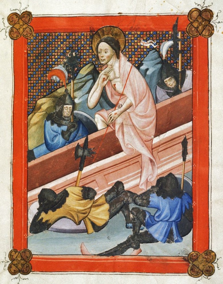 British Library - Egerton 2653 fol-75 The Empty Tomb - The Resurrection