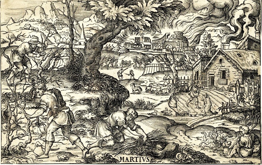 13 1568 Étienne Delaune (French artist, 1518-1595) Labours of the Months 3 March