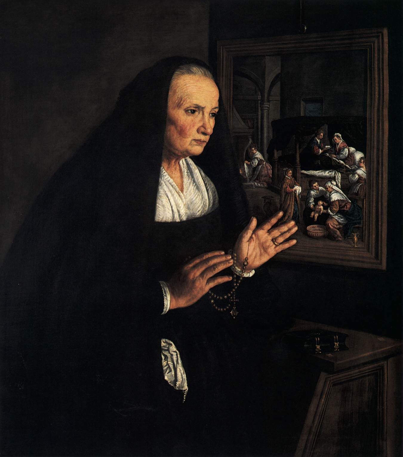 Картина вдова. 1622 Леандро Бассано. Леандро Бассано художник картины. Портрет Эмилии Боссано. Вдова живопись.